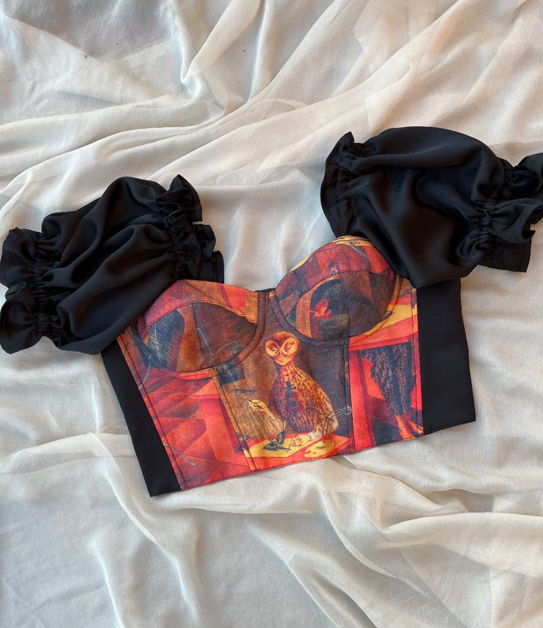 Spring Puffy Art Bustier
